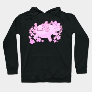 pink sakura axolotl Hoodie